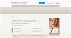 Desktop Screenshot of hautarzt-dr-keil.de