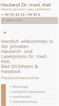 Mobile Screenshot of hautarzt-dr-keil.de