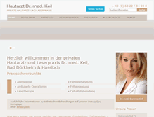 Tablet Screenshot of hautarzt-dr-keil.de